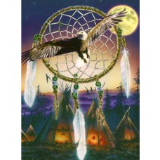 LEANIN TREE COLLECTOR LARGE CARD DREAMCATCHER DOVE